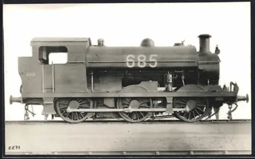 Foto-AK Englische Eisenbahn, Lokomotive No. 685 der SE & CR