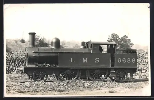 Foto-AK Lokomotive No. 6686 LMS, englische Eisenbahn