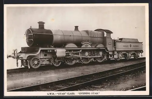 AK GWR Star Class Evening Star, englische Eisenbahn