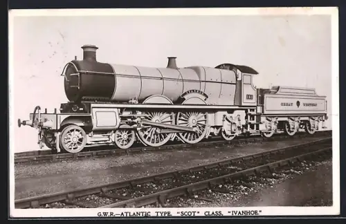 AK Englische Eisenbahn Nr. 181, G.W.R.-Atlantic Type Scot Class, Ivanhoe