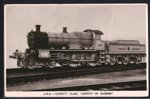 AK Englische Eisenbahn-Lokomotive No. 3818 County of Radnor der G.W.R.