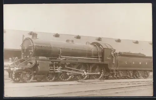 Foto-AK Lokomotive No. 740 LSWR, englische Eisenbahn