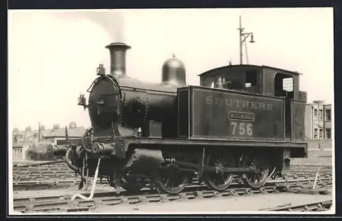 Foto-AK Lokomotive No. 756 Southern, englische Eisenbahn