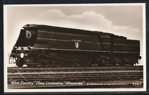 AK englische Eisenbahn, WestCountry Class Locomotive Ilfrancombe, Southern Railway