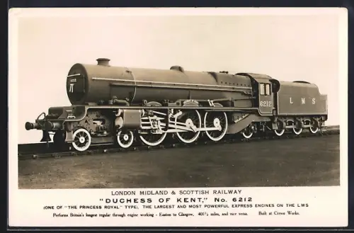 AK Engine Duchess of Kent, No. 6212, London Midland & Scottish Railway