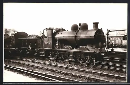 Foto-AK Lokomotive No. 305 LBSC, englische Eisenbahn