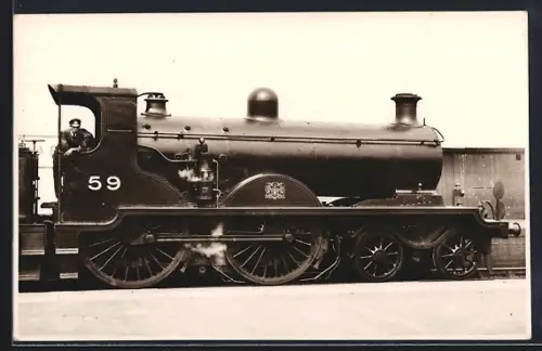 Foto-AK Lokomotive No. 59, englische Eisenbahn