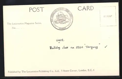 Foto-AK Lokomotive No. 3360 Great Western, englische Eisenbahn