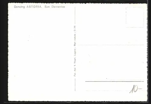 AK Lugano, San Domenico, Pensione Ristorante Dancing Astoria, Innenansicht