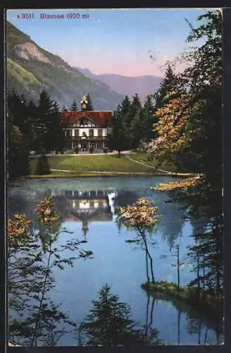 AK Blausee, Seepartie mit Bergpanorama