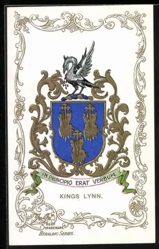 Künstler-AK Kings Lynn Coat of Arms, In Principio Erat Verbum