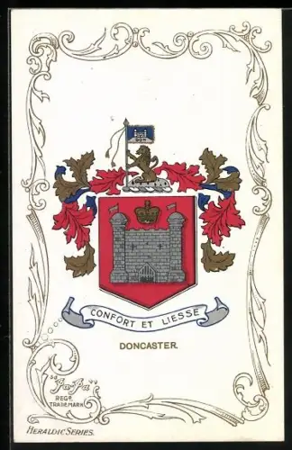 Künstler-AK Doncaster Coat of Arms, Confort et Liesse