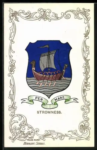Künstler-AK Stromness Coat of Arms, Per Mare