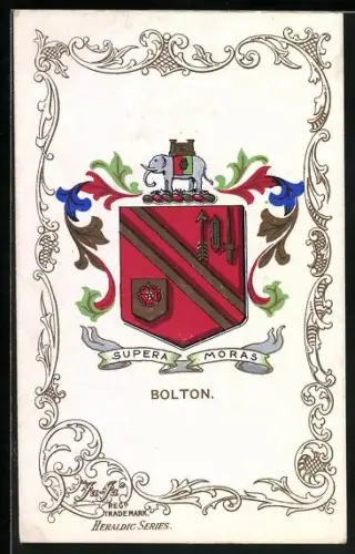 Künstler-AK Bolton Coat of Arms, Supera Moras