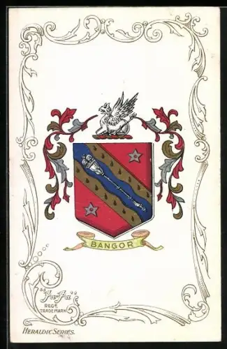 Künstler-AK Bangor Coat of Arms