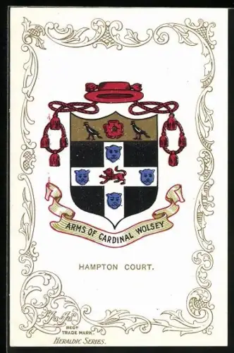 Künstler-AK Hamptom Court Coat of Arms, Arms of Cardinal Wolsey