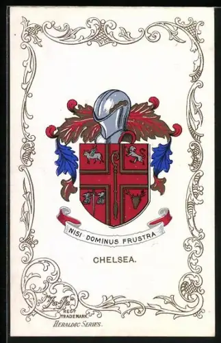 Künstler-AK Chelsea, Nisi Dominus Frustra, Wappen