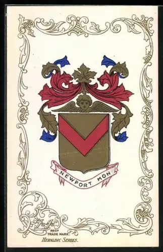 Künstler-AK Newort Mon Coat of Arms