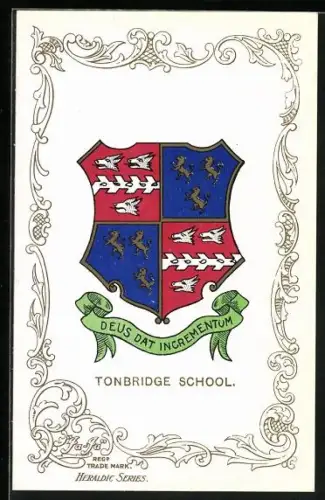 Künstler-AK Tonbridge School Coat of Arms