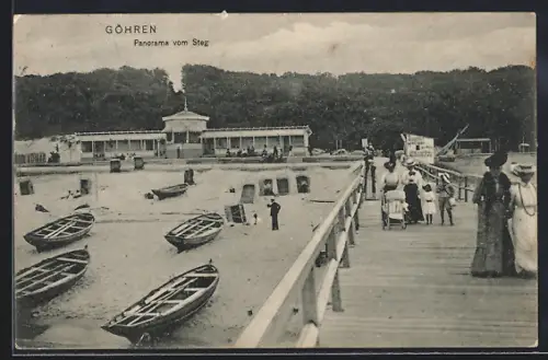 AK Göhren / Rügen, Panorama vom Steg