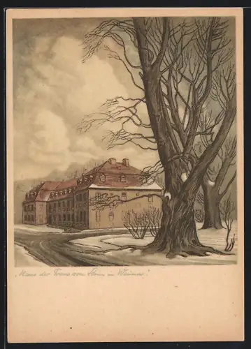 AK Weimar / Thüringen, Haus der Frau von Stein