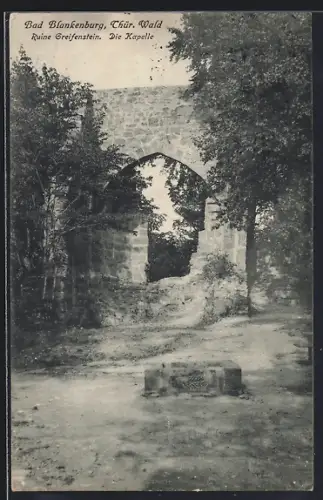 AK Blankenburg / Schwarzatal, Die Kapelle der Ruine Greifenstein