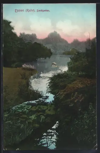 AK Essen /Ruhr, Partie im Stadtgarten