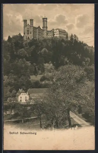 AK Schaumburg / Lahn, Blick zum Schloss