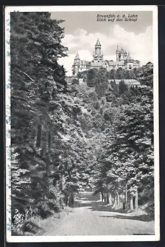 AK Braunfels a. d. Lahn, Blick auf das Schloss