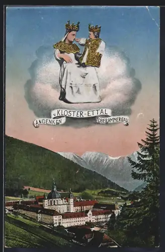 AK Oberammergau, Kloster Ettal