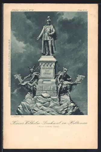 AK Holtenau, Kaiser Wilhelm Denkmal