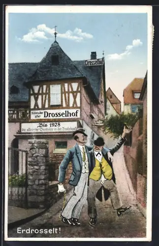 AK Rüdesheim / Rhein, Gasthof Drosselhof