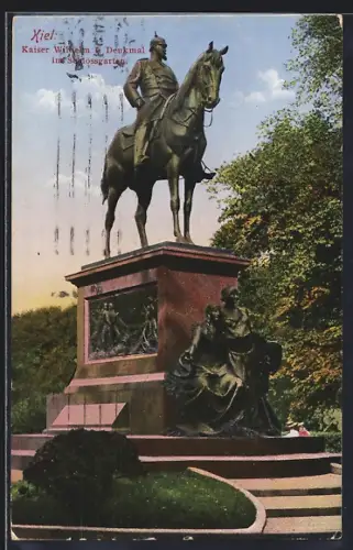 AK Kiel, Kaiser Wilhelm I Denkmal im Schlossgarten