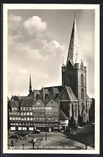 AK Kiel, Nicolaikirche mit persianischen Häusern