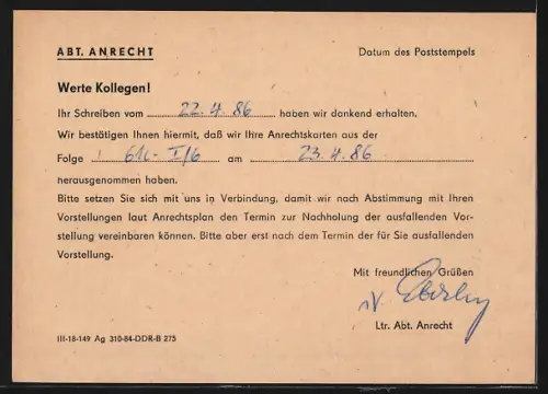 AK Leipzig, Schreiben Leipziger Theater