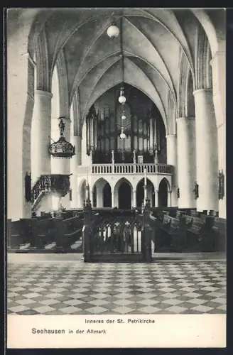 AK Seehausen / Altmark, St. Petrikirche, Innenansicht