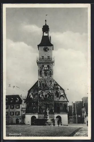 AK Hersbruck, Brunnen und Rathaus