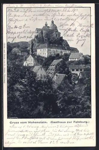 AK Hohenstein / Fränk. Alb, Gasthaus zur Felsburg