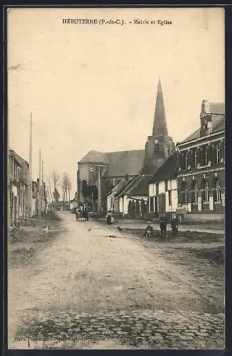 AK Hébuterne /P.-de-C., Mairie et Église