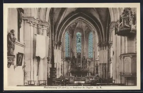 AK Maintenay /P.-de-C., Intérieur de l`Église