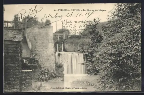 AK Pernes-en-Artois, Les Chutes du Niagara