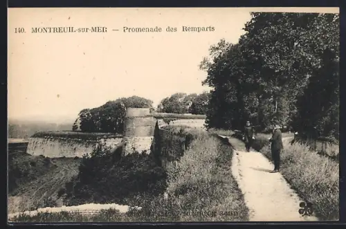 AK Montreuil-sur-Mer, Promenade des Remparts