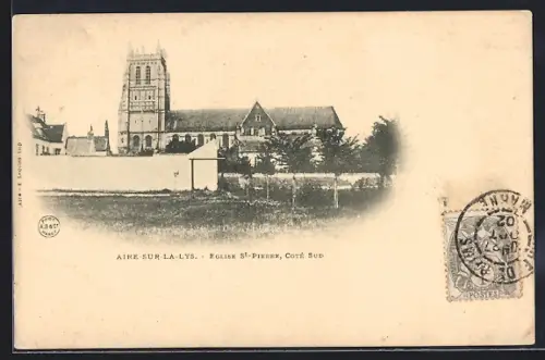 AK Aire-sur-la-Lys, Église St-Pierre, Côté Sud