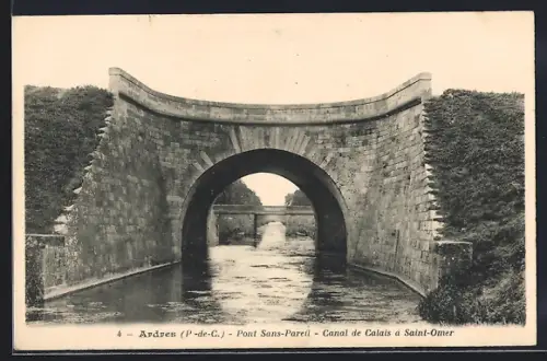 AK Ardres /P.-de-C., Pont Sans-Pareil, Canal de Calais à Saint-Omer
