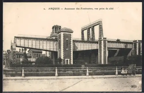 AK Arques, Ascenseur des Fontinettes, vue prise de côté