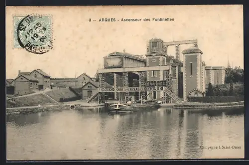 AK Arques, Ascenseur des Fontinettes et canal adjacents