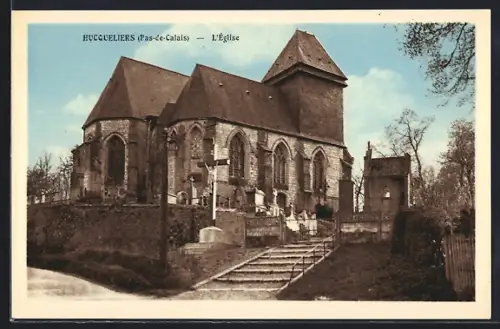 AK Hucqueliers /Pas-de-Calais, L`Église