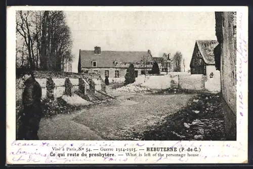 AK Hébuterne /P.-de-C., Ce qui reste du presbytère