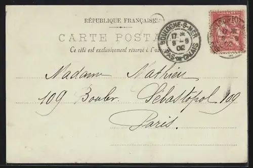 AK Boulogne-sur-Mer, Equiben, Les Falaises et la Plage