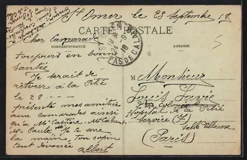 AK Saint-Omer, Un coin de la Grande Place